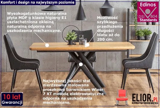 Loftowy stół rozkładany K7-Z18
