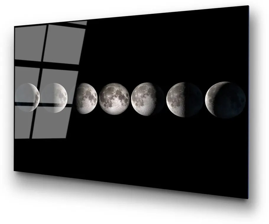 Szklany obraz 100x70 cm Moon Phases – Wallity