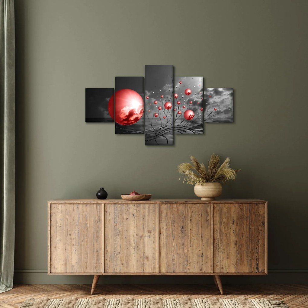 Obraz czerwonych kul (125x70 cm)