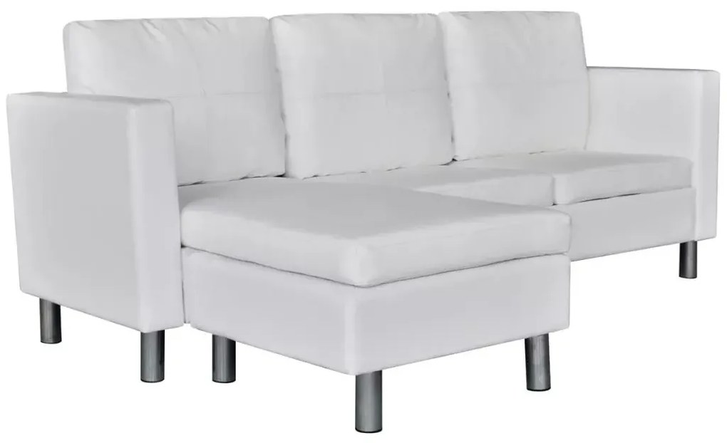 Biała elegancka sofa 3-osobowa – Senzo