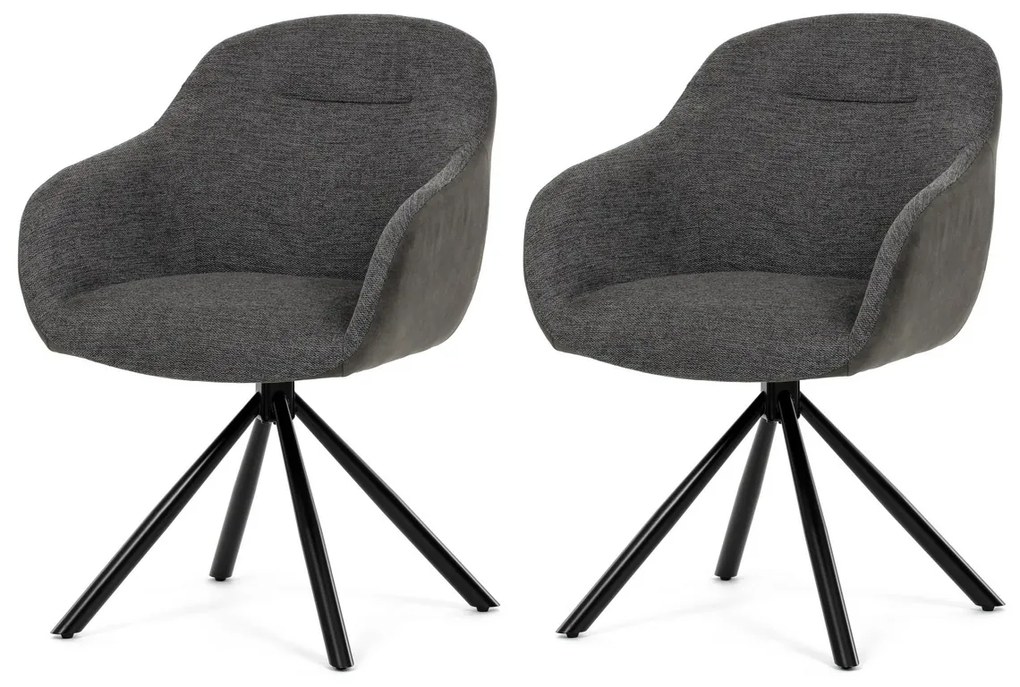 Zestaw krzeseł obiadowych z mechanizmem powrotnymDCH-Y1143 GREY2, 2 szt.