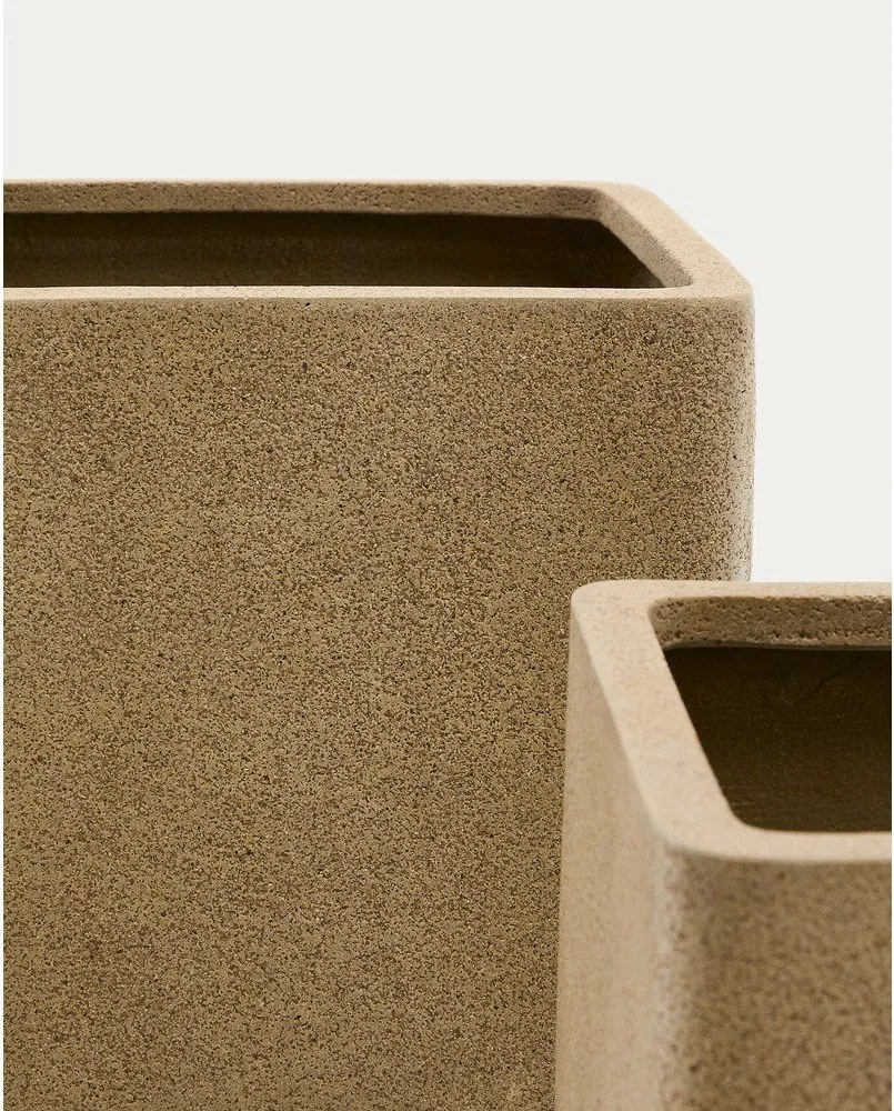 Osłonki na doniczki z imitacji kamienia zestaw 2 szt. Minoa – Kave Home