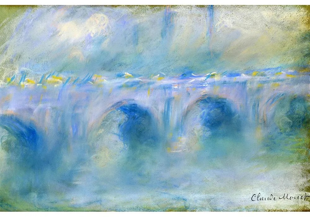 Reprodukcja obrazu Claude'a Moneta – Le Pont de Waterloo, 90x60 cm