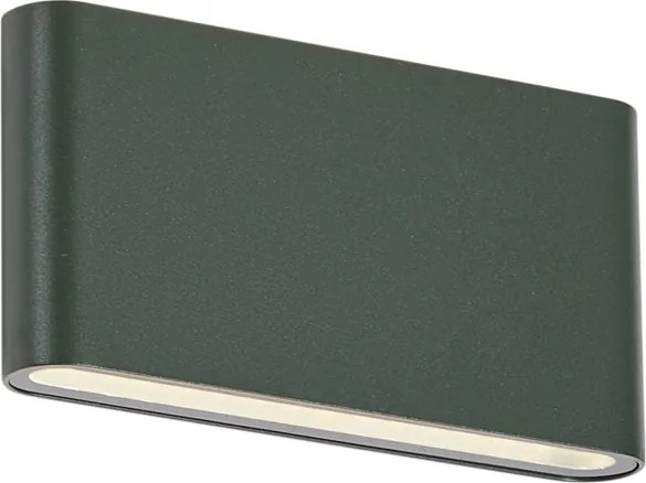 Nowoczesny kinkiet zewnętrzny ciemnozielony 17,5 cm z LED IP65 - Batt