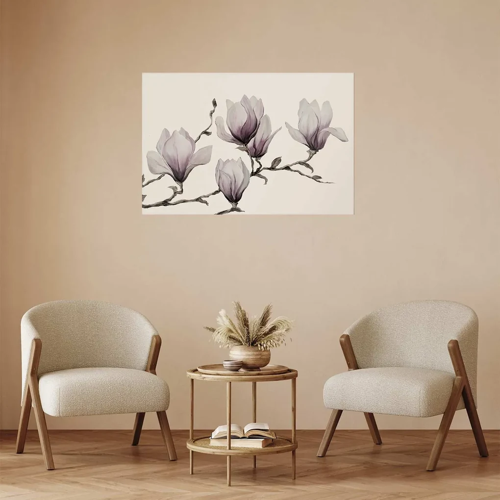 Plakat Malowane magnolie 30x21 cm bez ramy bez marginesu ARTGEIST B