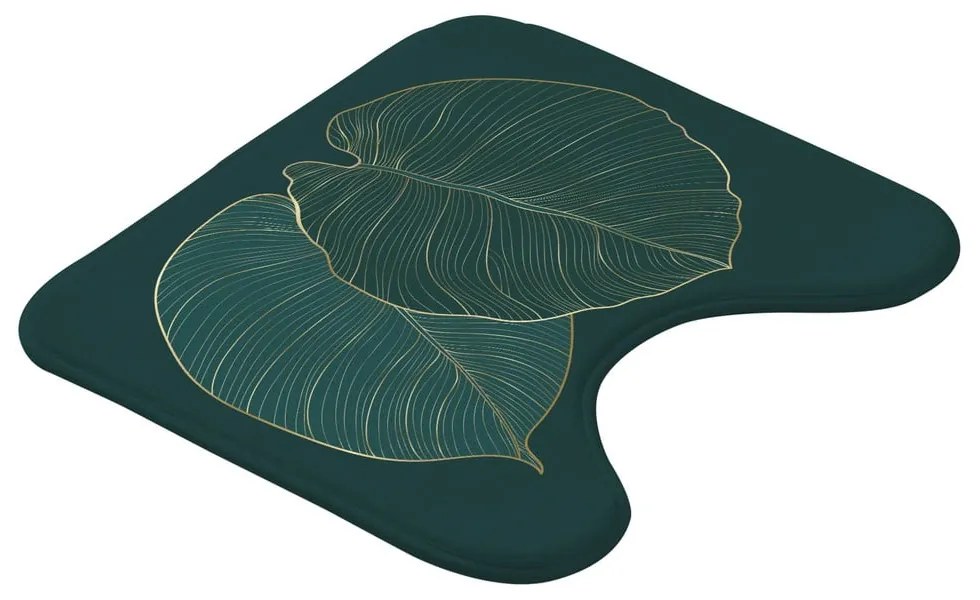 Ciemnozielony dywanik łazienkowy do WC 45x45 cm Jade – douceur d'intérieur