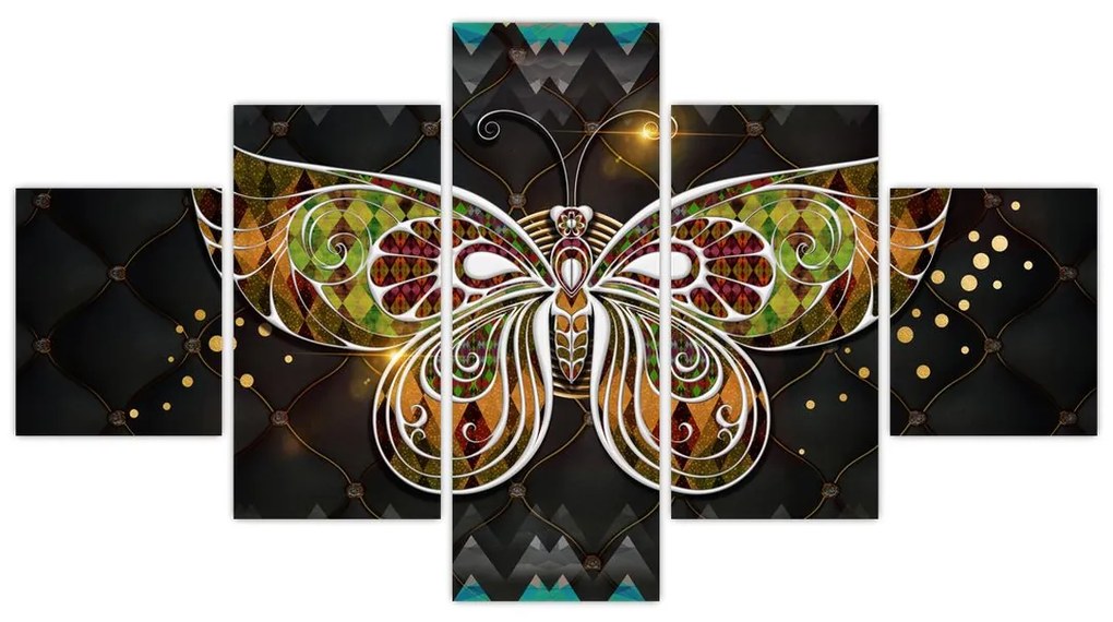 Obraz - Magiczny motyl (125x70 cm)