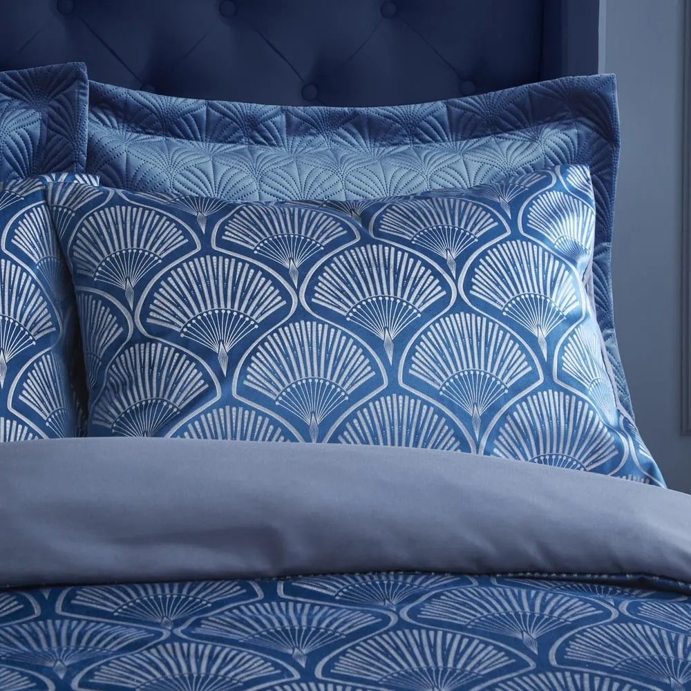 Niebieska pościel dwuosobowa 230x220 cm Art Deco Pearl – Catherine Lansfield
