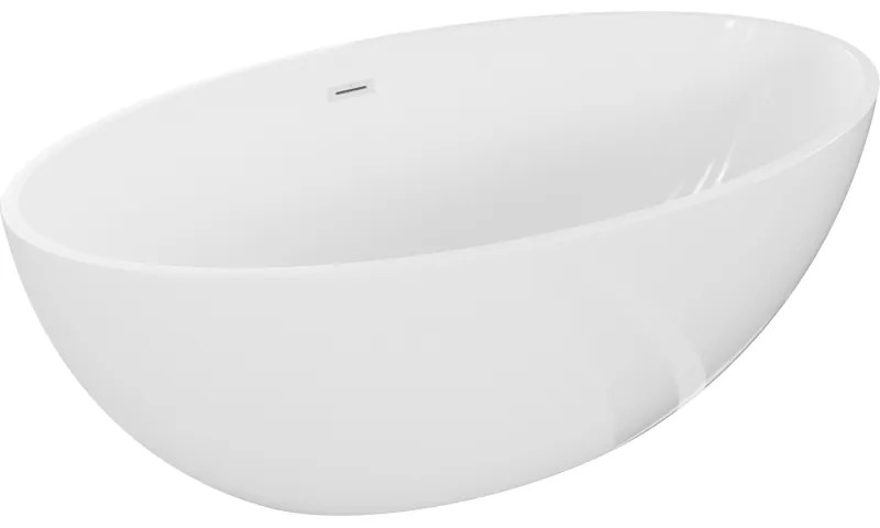 Mexen Nike wanna wolnostojąca 175 x 100 cm, biała, przelew biały - 54071751000-20
