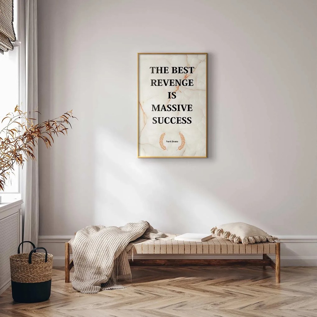 Plakat Best Revenge 29,7x42 cm z ramą złotą bez marginesu ARTGEIST B