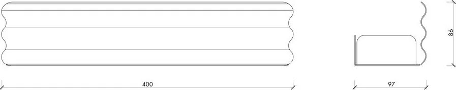 Ścienna półka łazienkowa ze stali nierdzewnej w kolorze srebra Olbi – noo.ma
