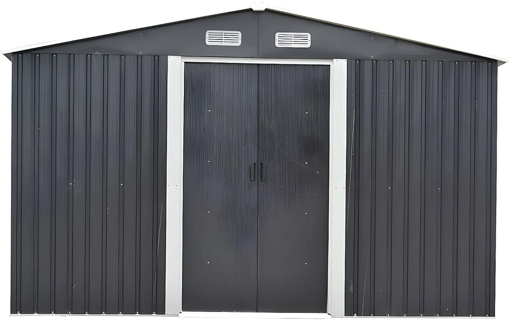 Wiata ogrodowa ze stali galwanizowanej w kolorze szarym MANSO - 12,5 m²