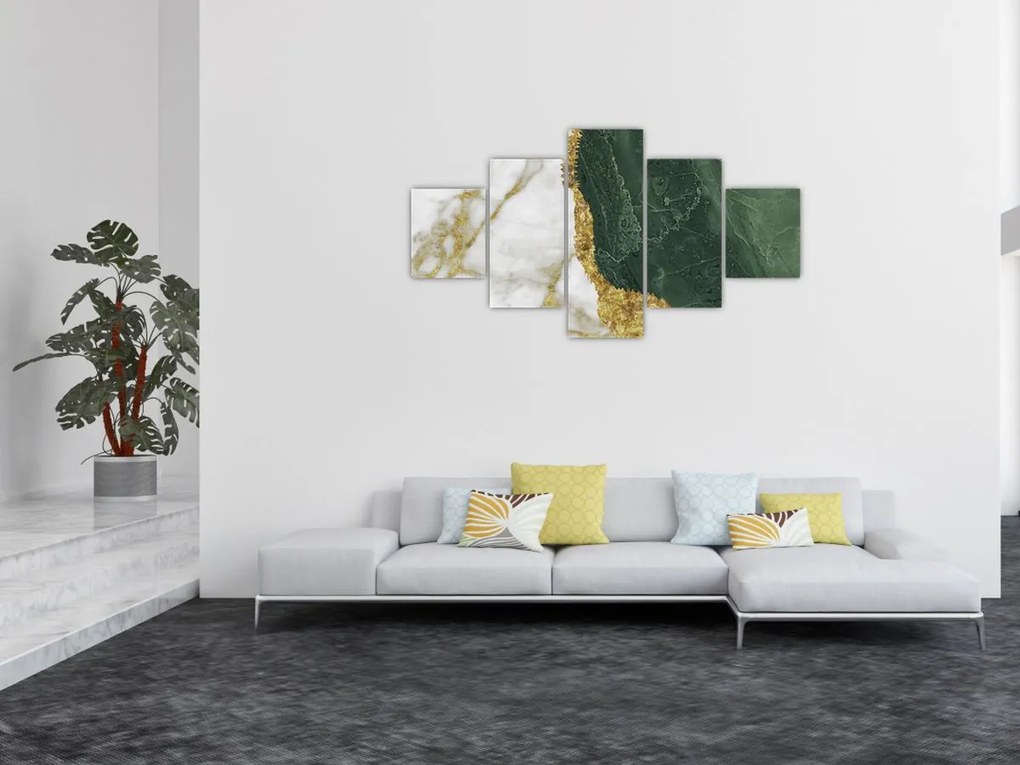 Obraz - Zielony marmur N⁰3 (125x70 cm)