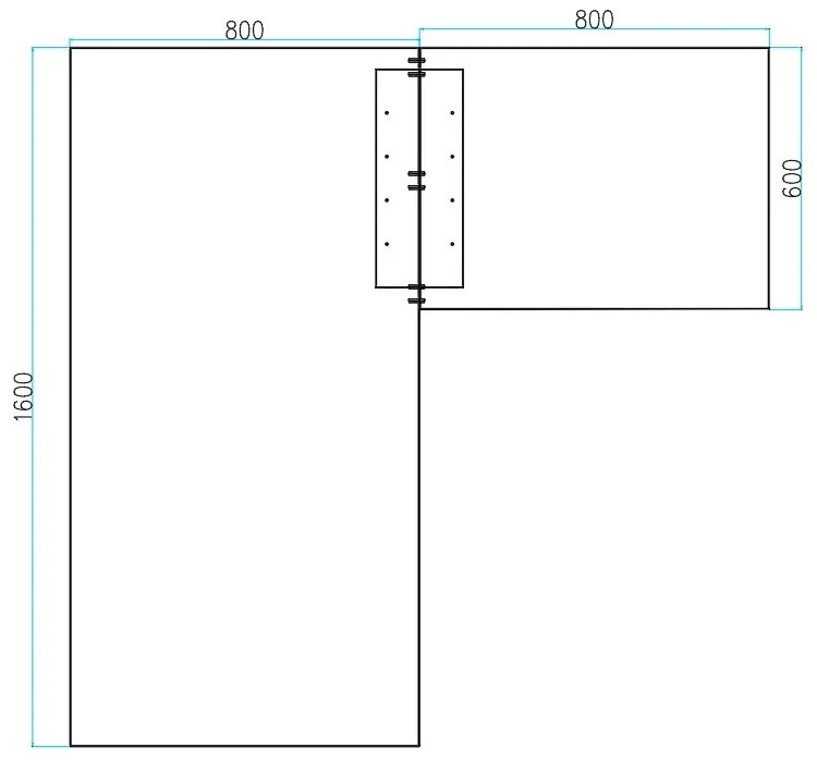 Biurko PRIMO FLEXIBLE 1600 x 1600 mm, orzech