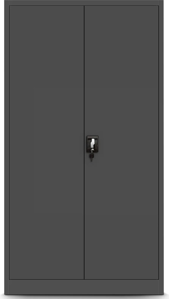 Dwudrzwiowa szafa aktowa z sejfem Tomasz 90x45x185 cm antracyt