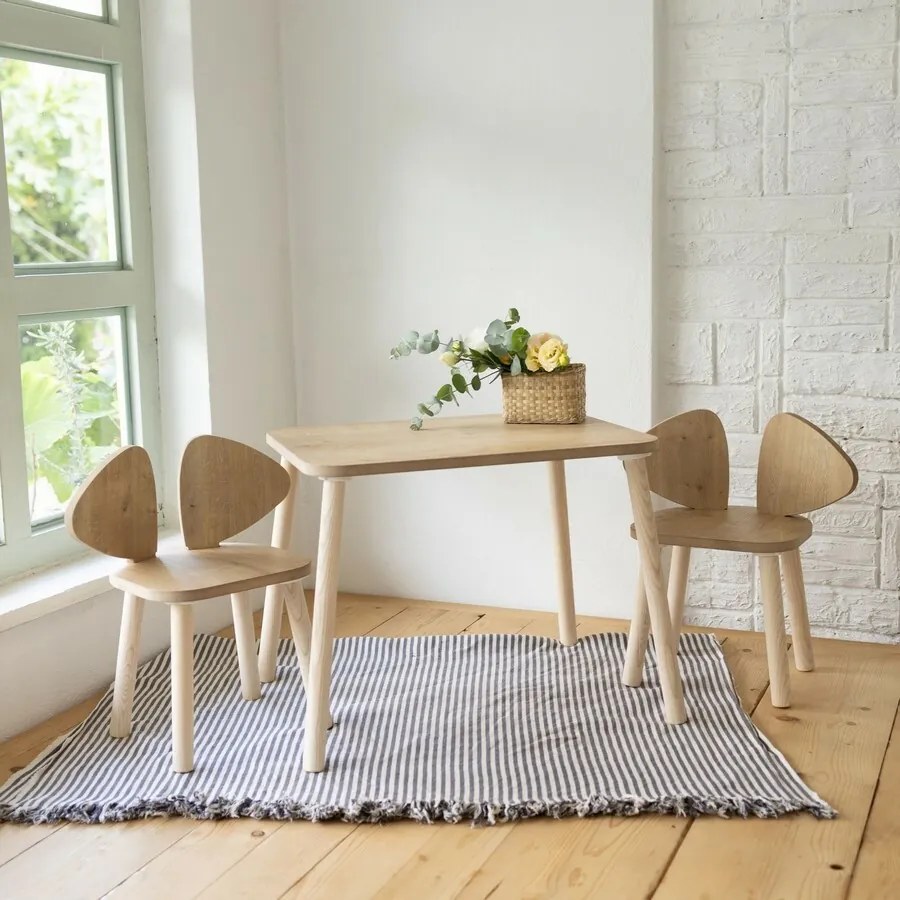 Zestaw dla dzieci składający się ze stolika i dwóch krzesełek Mickey Two Chair Set - Brown