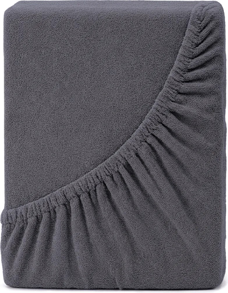 4Home prześcieradło frotte Ideal antracyt, 70 x 140 cm, 70 x 140 cm