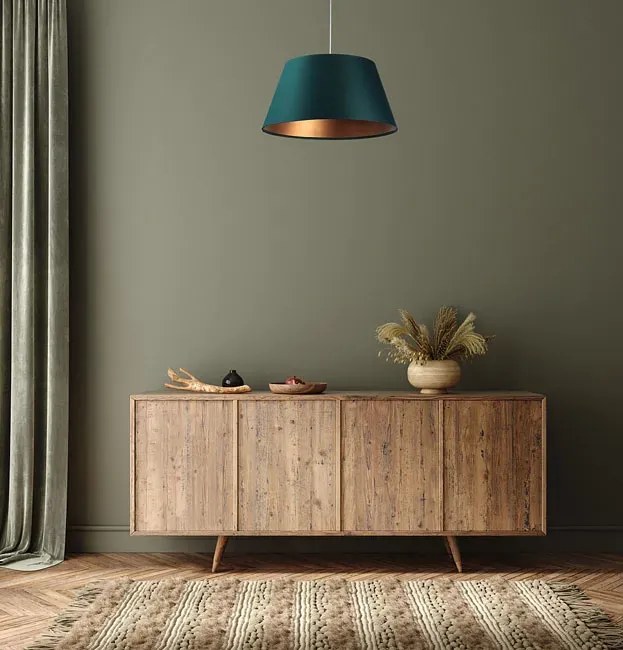 Zielona lampa wisząca glamour nad stół - 6X S406 N1-W63