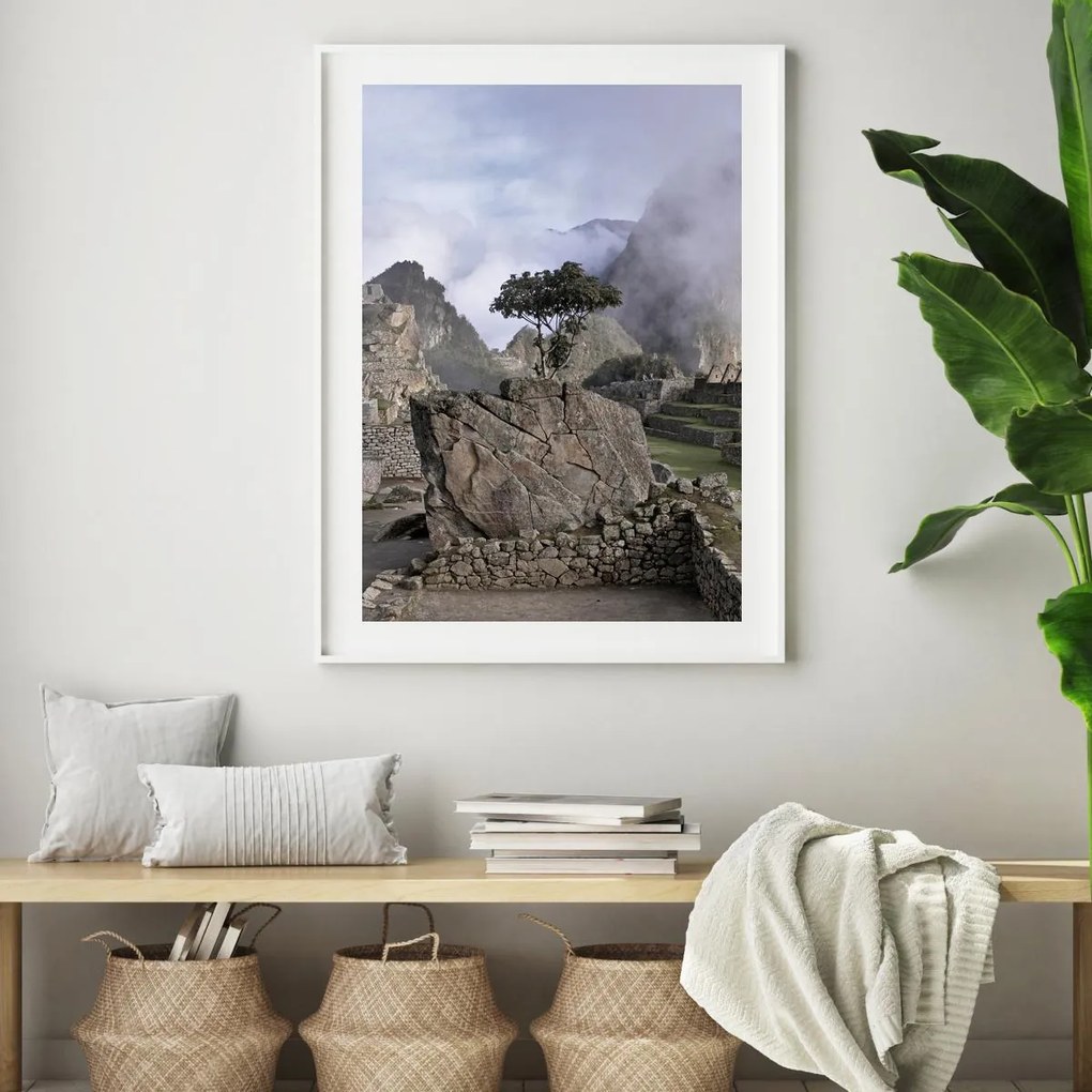 Plakat - Drzewo na skale (A4)