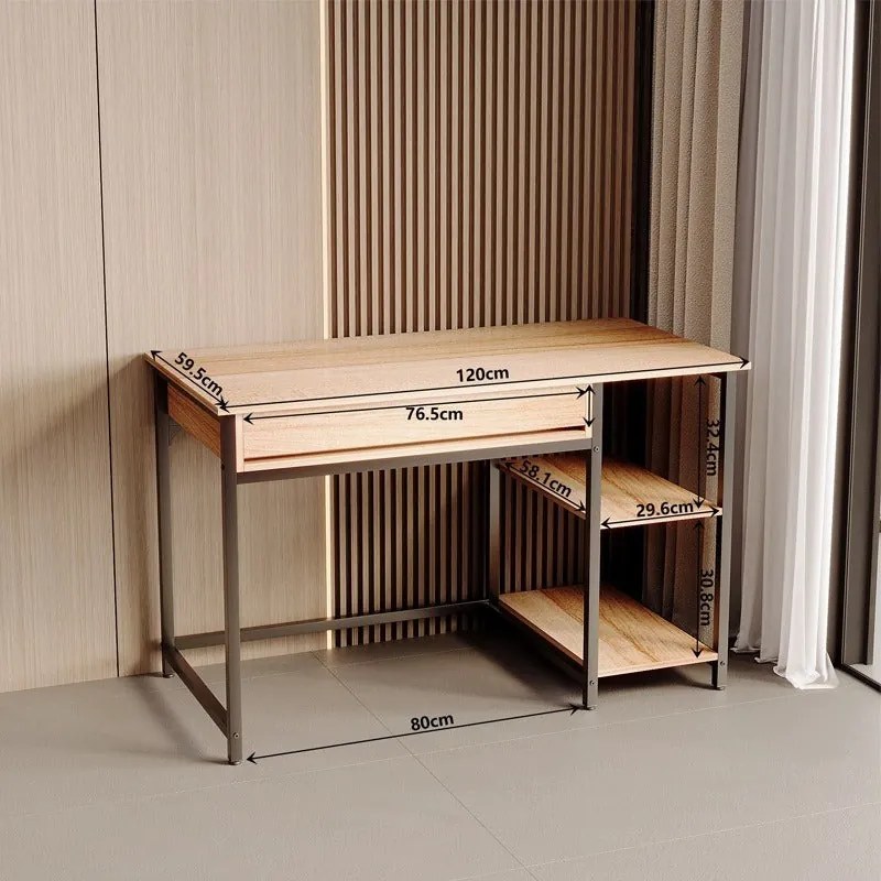 Biurko industrialne brązowe - 120 cm