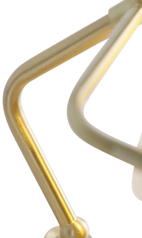 Klasyczna lampa notarialna złota z opalowym szkłem - Banker