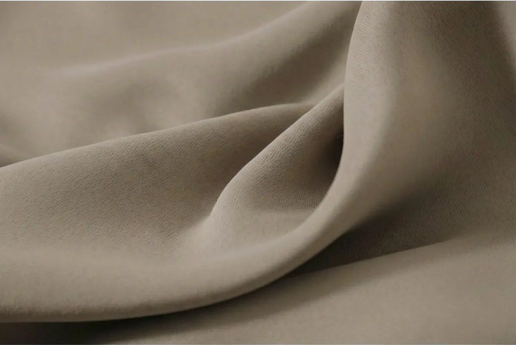 Beżowa zasłona OXFORD 140x250 cm Zawieszanie: Taśma z wiązaniami