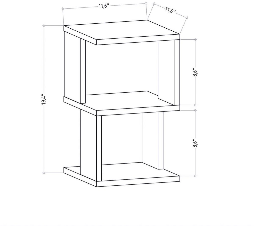 Stolik nocny Carter White Oak