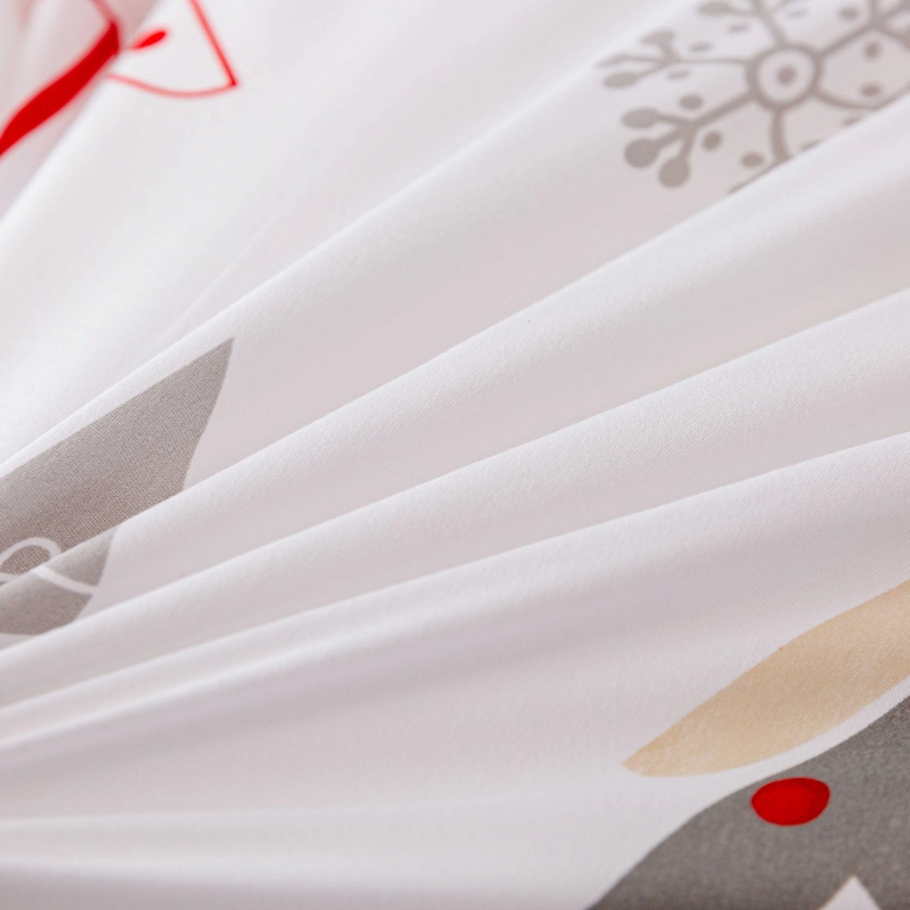 PrzytulneMieszkanie.pl PrzytulneMieszkanie.pl Pościel z mikrofibry JINGLE biała Rozmiar pościeli: 70 x 90 cm | 140 x 220 cm