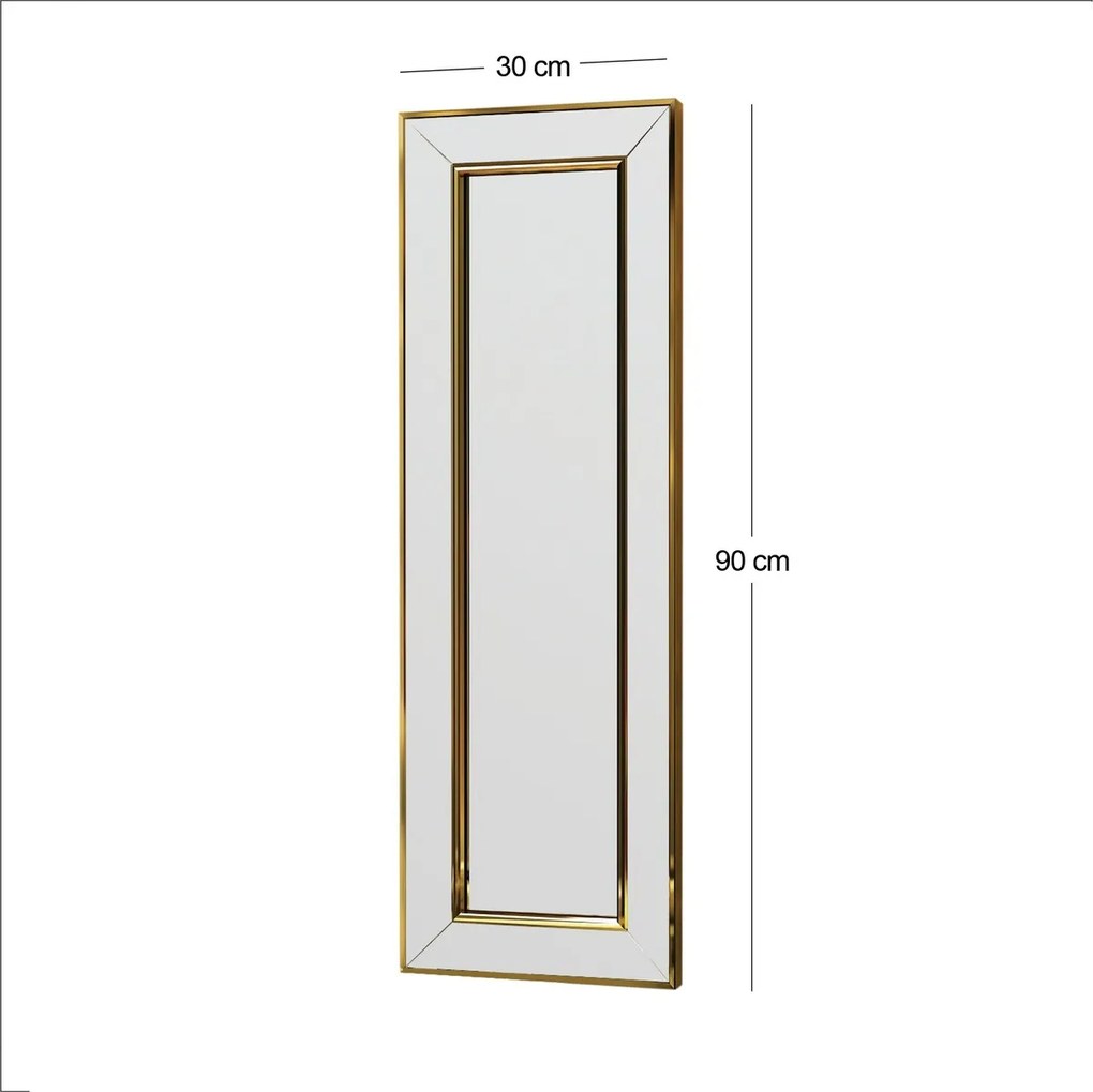Lustro Carlos Gold 30 x 90 cm