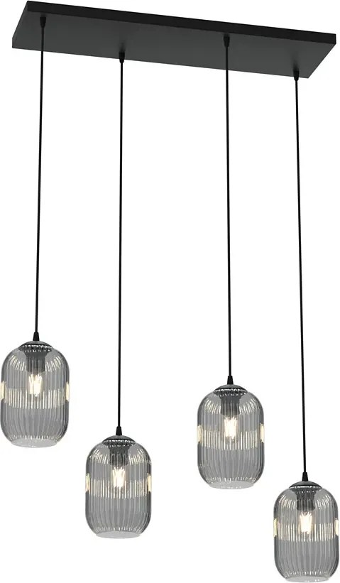 Industrialna lampa wisząca z grafitowymi kloszami D164 Z0-M53