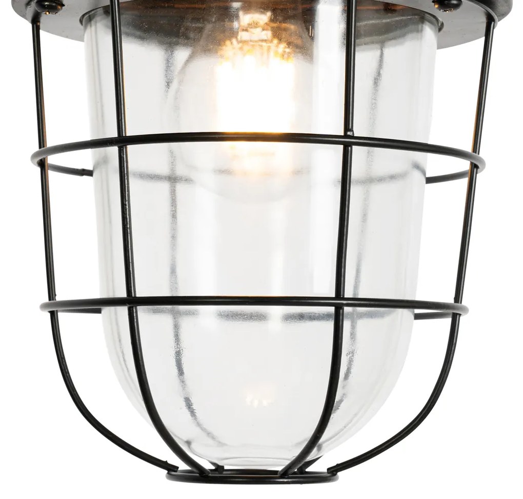 Zestaw 2 lamp wiszących industrialnych czarnych - CabinPrzemysłowy Oswietlenie wewnetrzne
