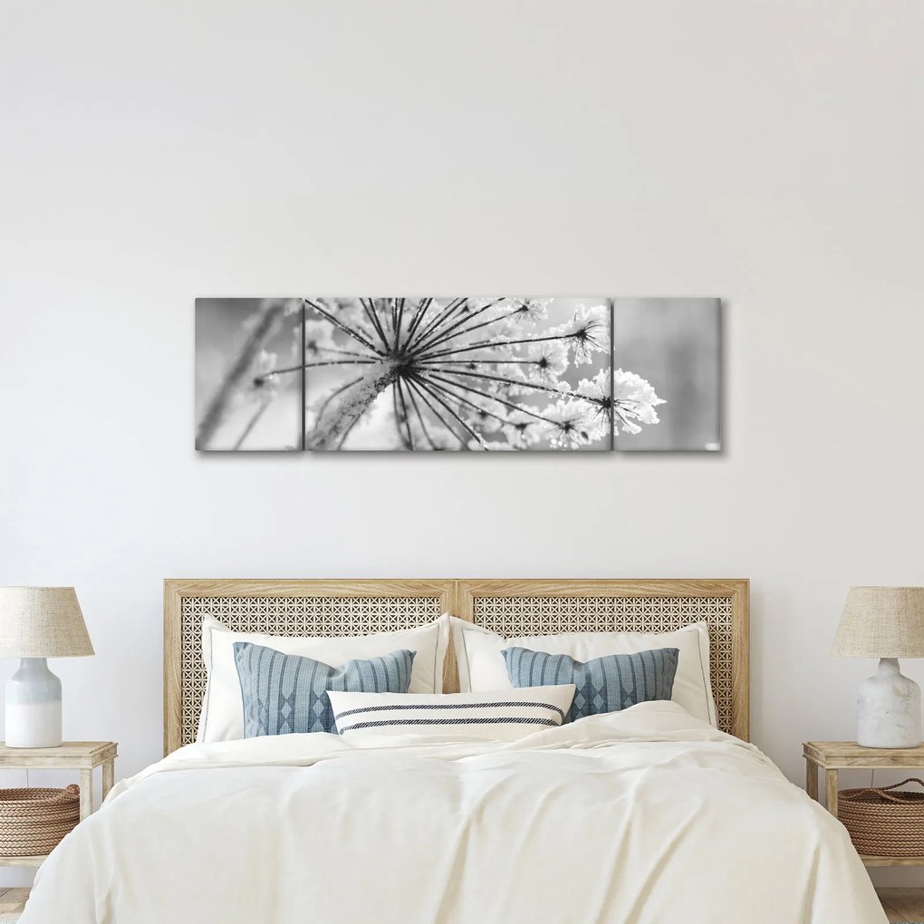 Obraz - Kwiat w zimie (170x50 cm)