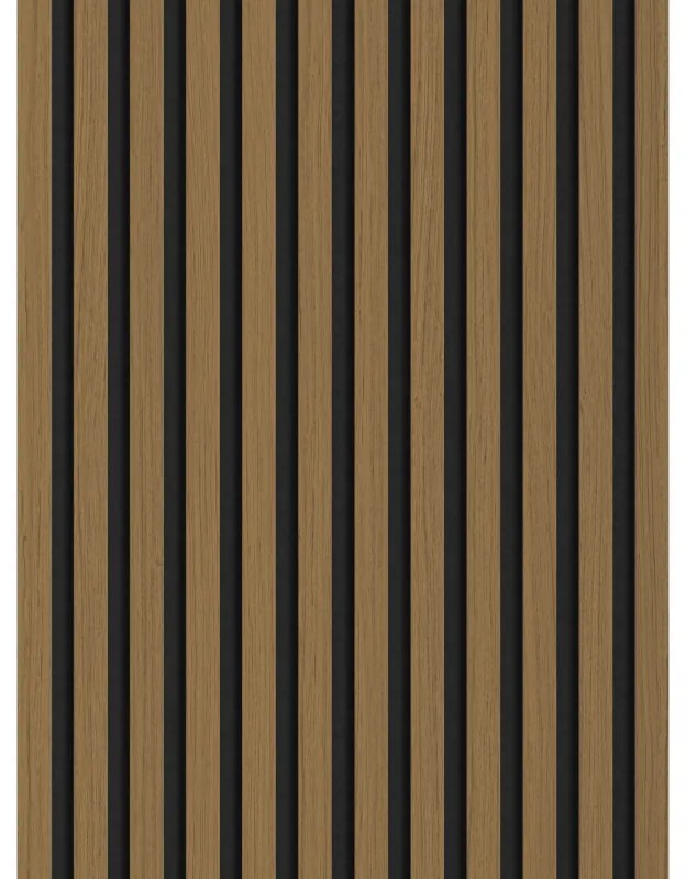 Mexen Lam-F lamele ścienne akustyczne 275 x 30 cm, filc 8 mm, fornir techniczny, Teak Złocisty - S105-275307-3015-014
