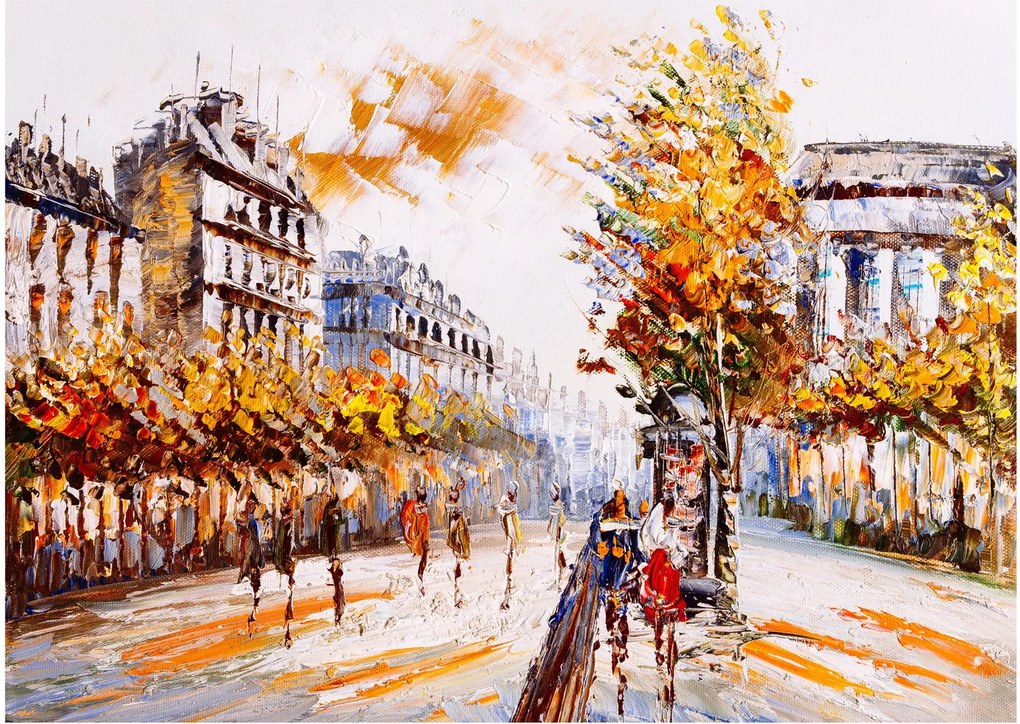 Obraz na szkle - Ulica w Paryżu (70x50 cm)