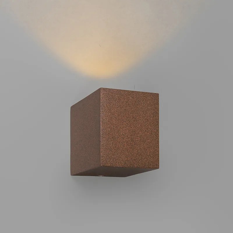 Zewnetrzna Zestaw 2 lamp ściennych w stylu industrialnym brąz rdza IP44 - BalenoWiejski/ Rustykalny / Vintage Oswietlenie zewnetrzne