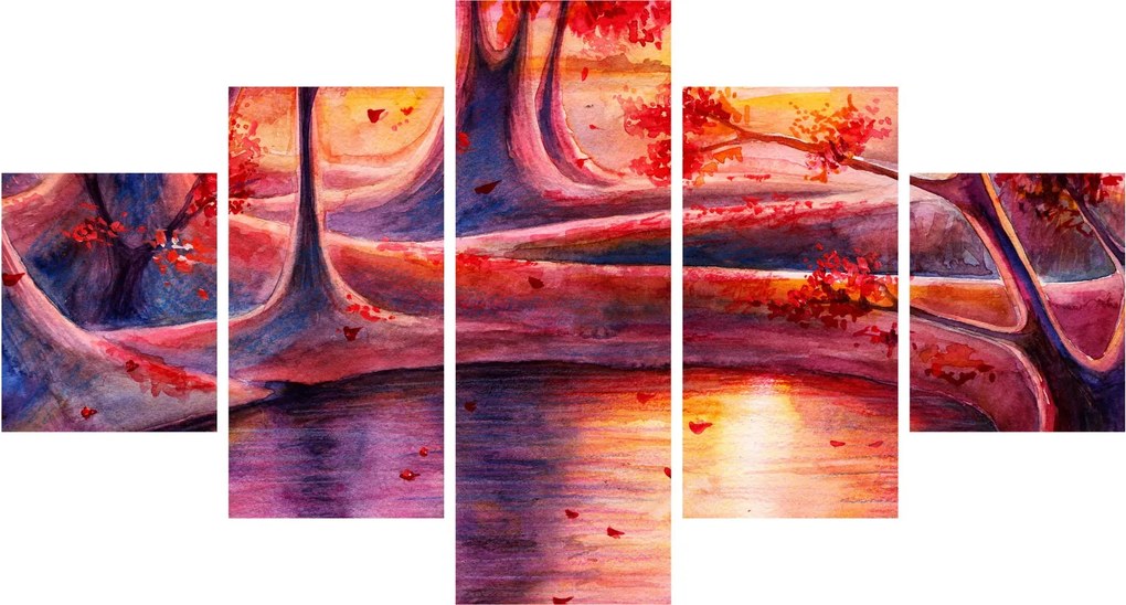 Obraz magicznego lasu (125x70 cm)