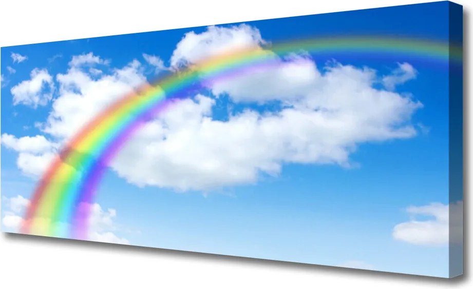 Obraz na płótnie Magiczna Tęcza nad Chmurami