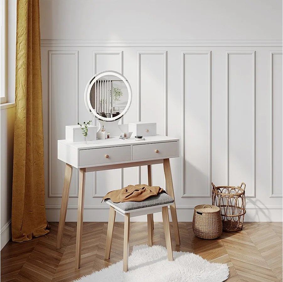 Stół do toalety biały 80x41x127.5 finya