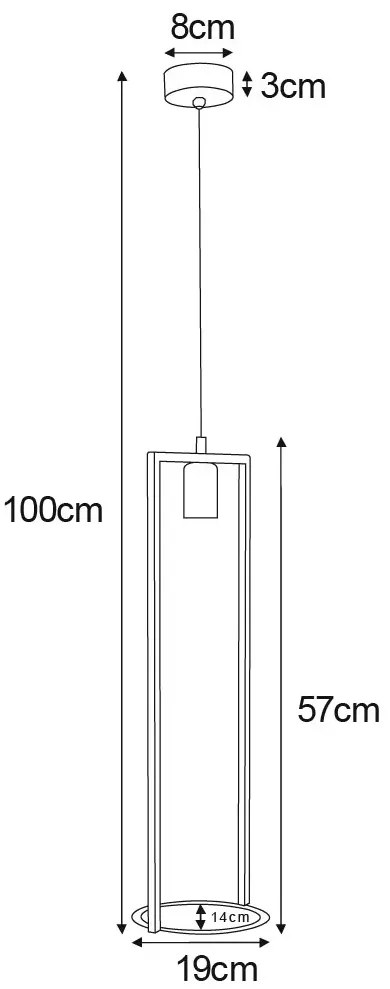 Metalowa lampa wisząca z kwietnikiem - A205 Jasaro 25X