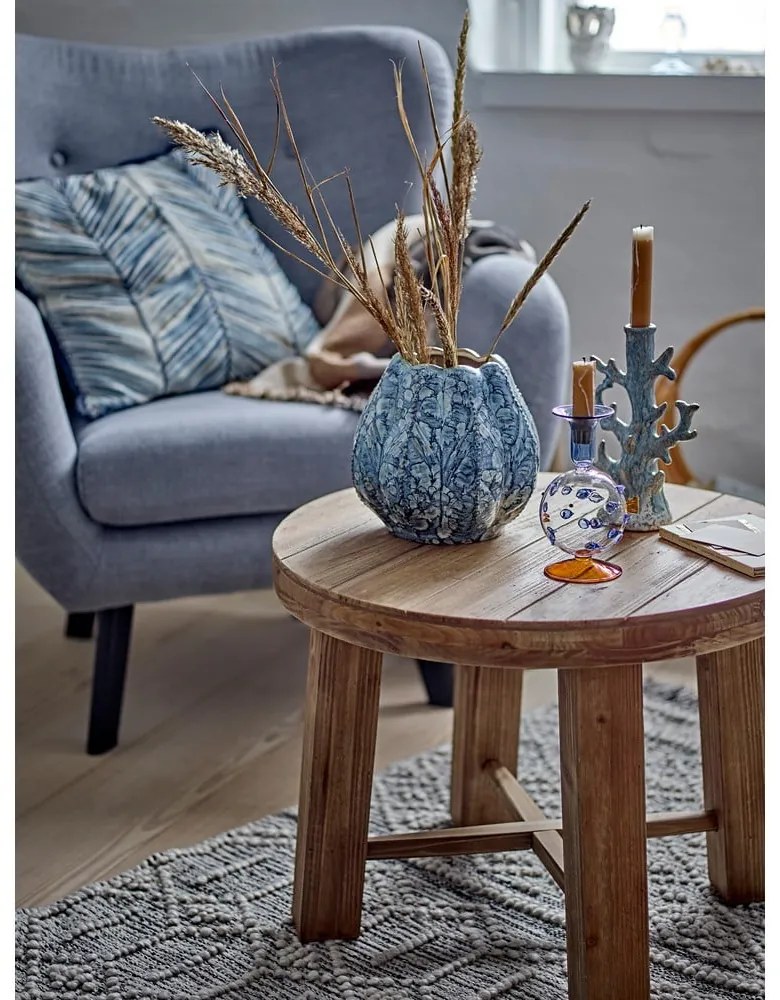 Okrągły stolik w dekorze drewna egzotycznego w ciemnym naturalnym kolorze ø 60 cm Emmett – Bloomingville