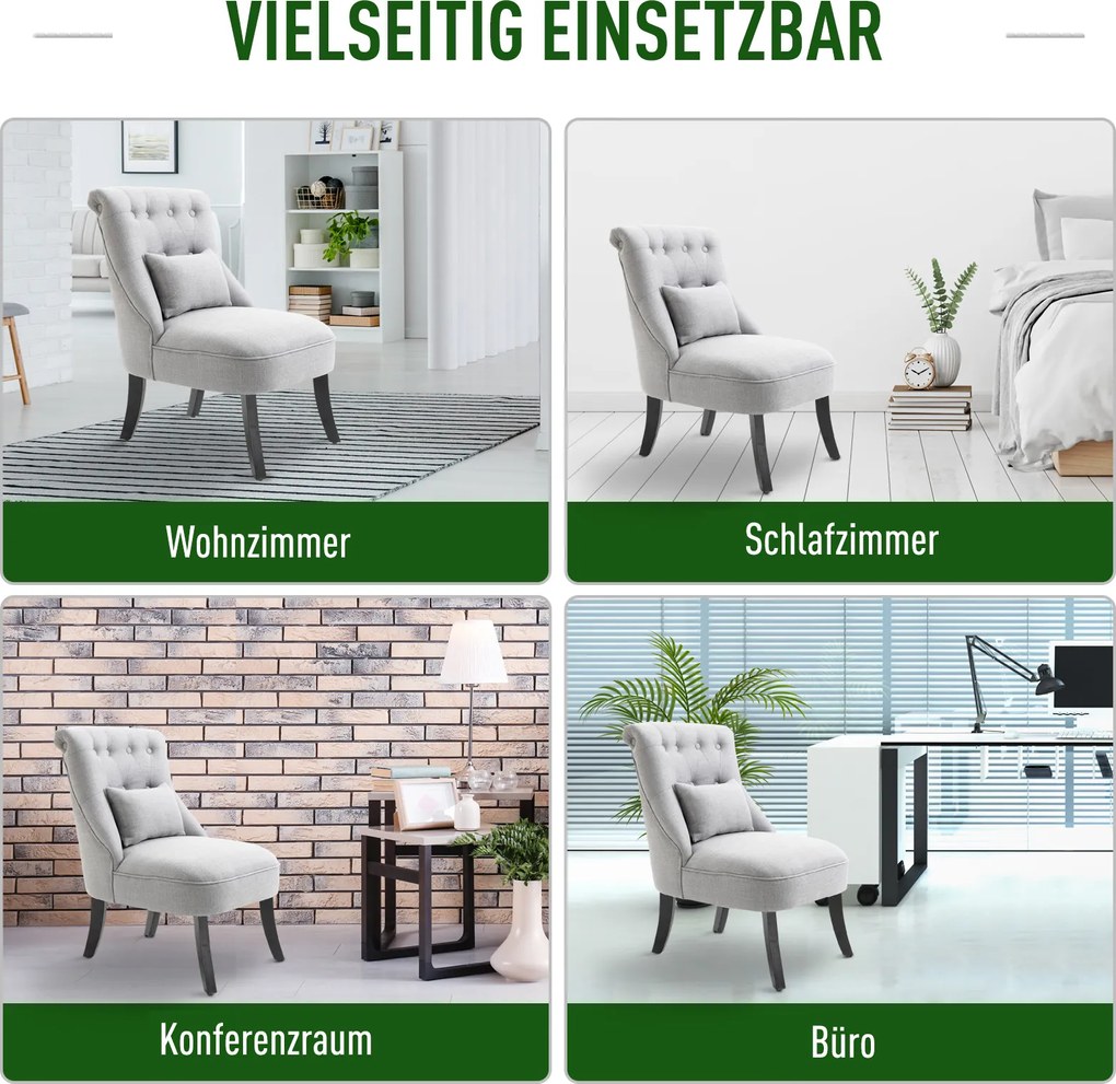 HOMCOM Relax Chair z poduszką oparcia Krzesło TV Podniesione stopy