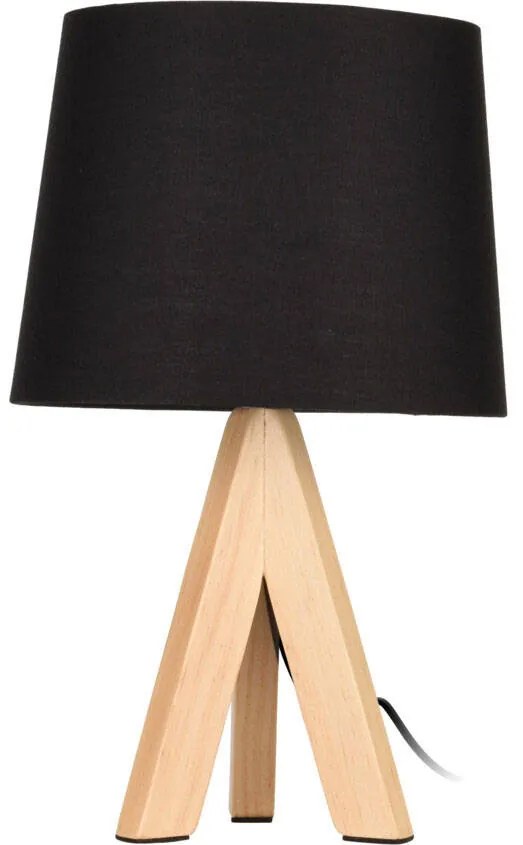 Lampa stojąca na drewnianych nogach, wys. 29 cm