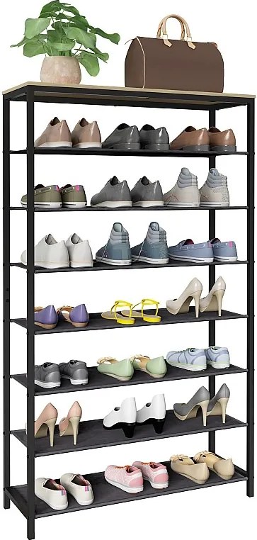 Metalowa drewniana półka na buty 7 przedziałów Taliro