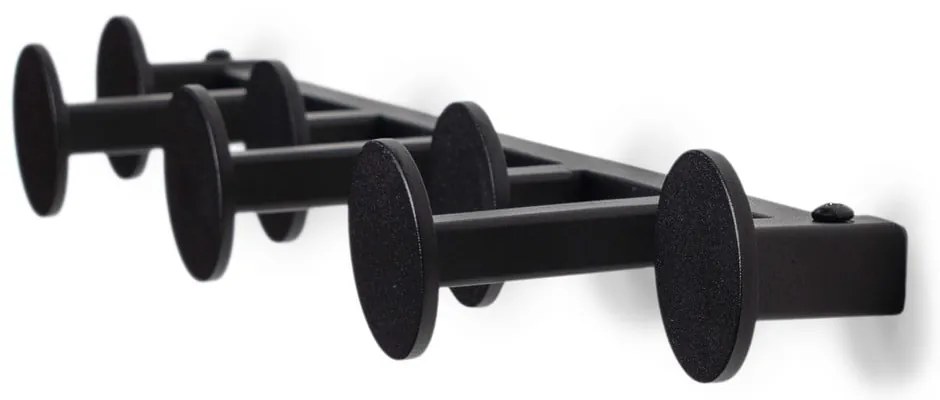 Czarny metalowy wieszak ścienny Bottoni – Spinder Design