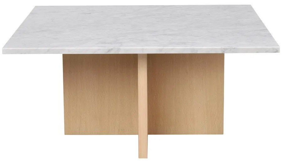Biało-naturalny marmurowy stolik 90x90 cm Brooksville – Rowico