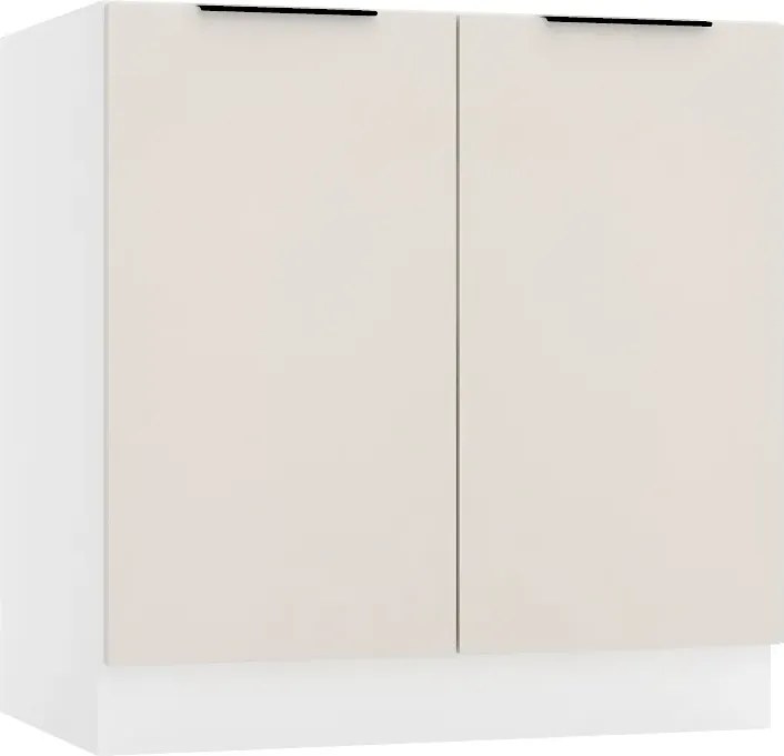 Dolna Szafka Kuchenna 80 Cm Beż Piaskowy A4-L74