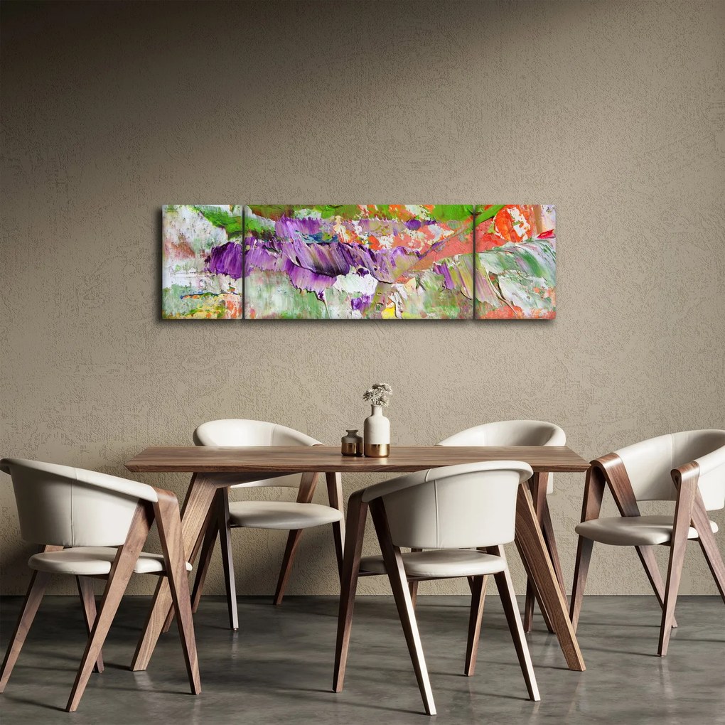 Obraz abstrakcji - malarstwo (170x50 cm)