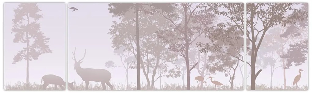 Obraz - Lasek, jednokolorowy (170x50 cm)