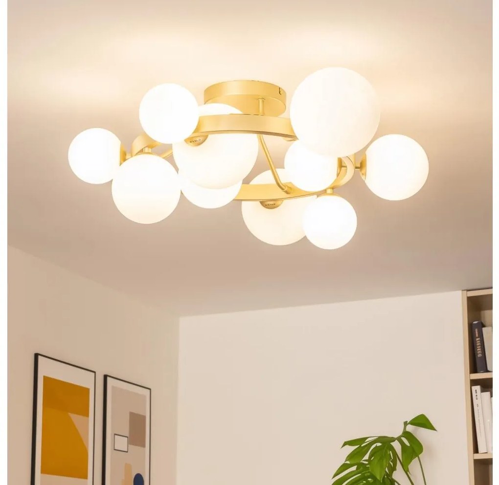 Brilagi - LED Żyrandol natynkowy MILLA 10xG9/3W/230V złoty/biały