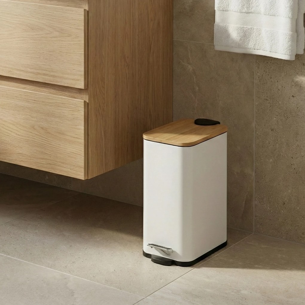 Wąski kosz łazienkowy VEDA, 5 l